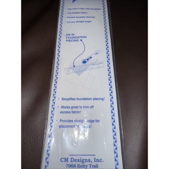 CM Designs 12CMD Add-A-Quarter Ruler 12 Inch Yellow Plastic In Original Package - Picture 6 of 6